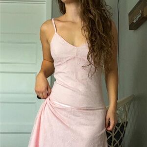 Y2K fairy dress drop waist lace